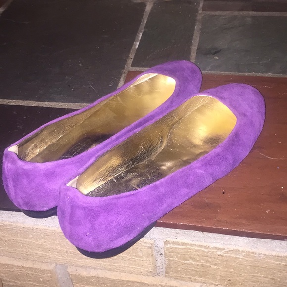Andrea Carrano Purple Flats Made in Italy Size 37 SB4 - Picture 4 of 8